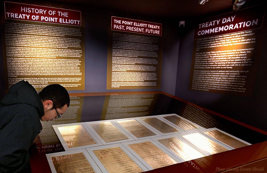 Hibulb Cultural Center Exhibits Power of Words Coast Salish people relied on oral communications to pass down information to sustain a highly established civilization. 